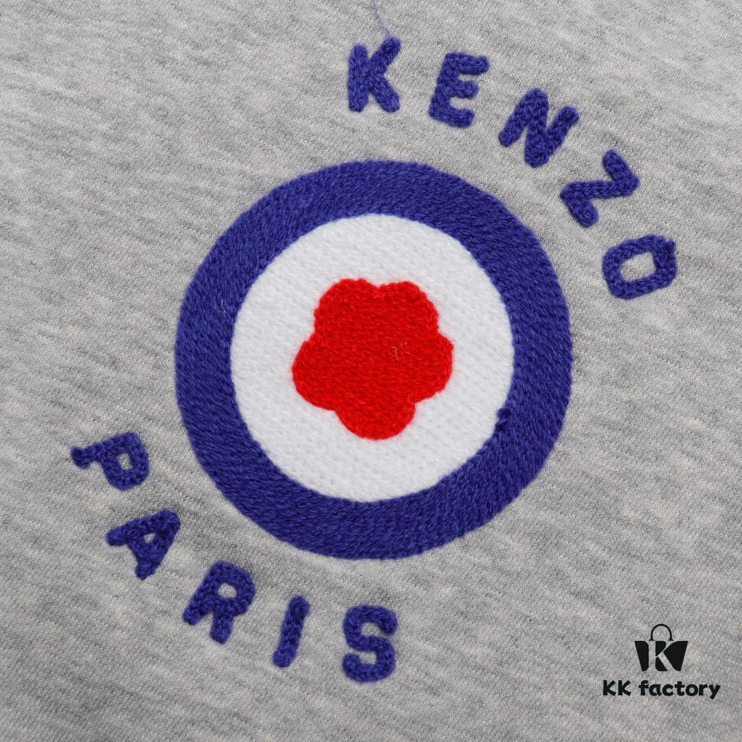 6931a5b3ccd8ab3d7af9a09d KENZO KZ 23FW Blue Floral Zip-Up Hoodie