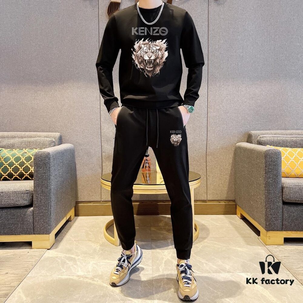 KENZO 2024 New Arrival Sweatshirt Set, Premium 100% Roman Cotton, Elegant and Comfortable Design by Top-Tier Designers, Natural Fit for All Sizes M-5XL (Up to 220 lbs)