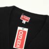 6931a5c2ccd8ab3d7af9a182 KENZO Begonia Flower V-Neck Solid Color Embroidered Logo Unisex Knit Cardigan