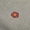 6931a5c3ccd8ab3d7af9a198 KENZO Begonia Flower V-Neck Solid Color Embroidered Logo Unisex Knit Cardigan
