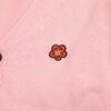 6931a5c4ccd8ab3d7af9a1a1 KENZO Begonia Flower V-Neck Solid Color Embroidered Logo Unisex Knit Cardigan