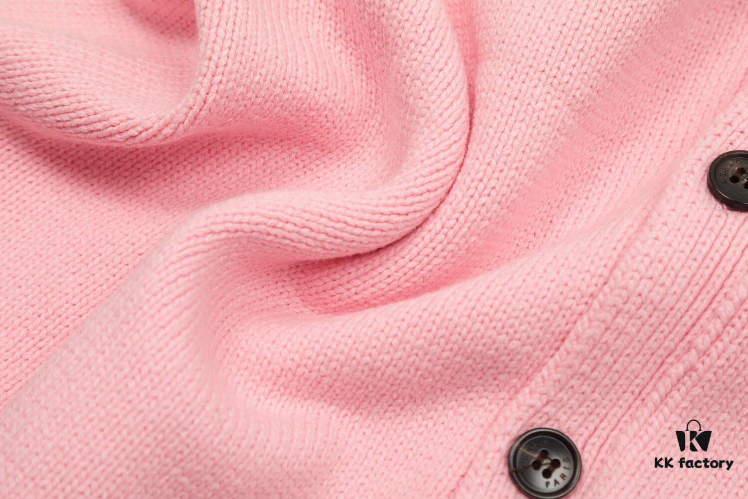 6931a5c4ccd8ab3d7af9a1a3 KENZO Begonia Flower V-Neck Solid Color Embroidered Logo Unisex Knit Cardigan