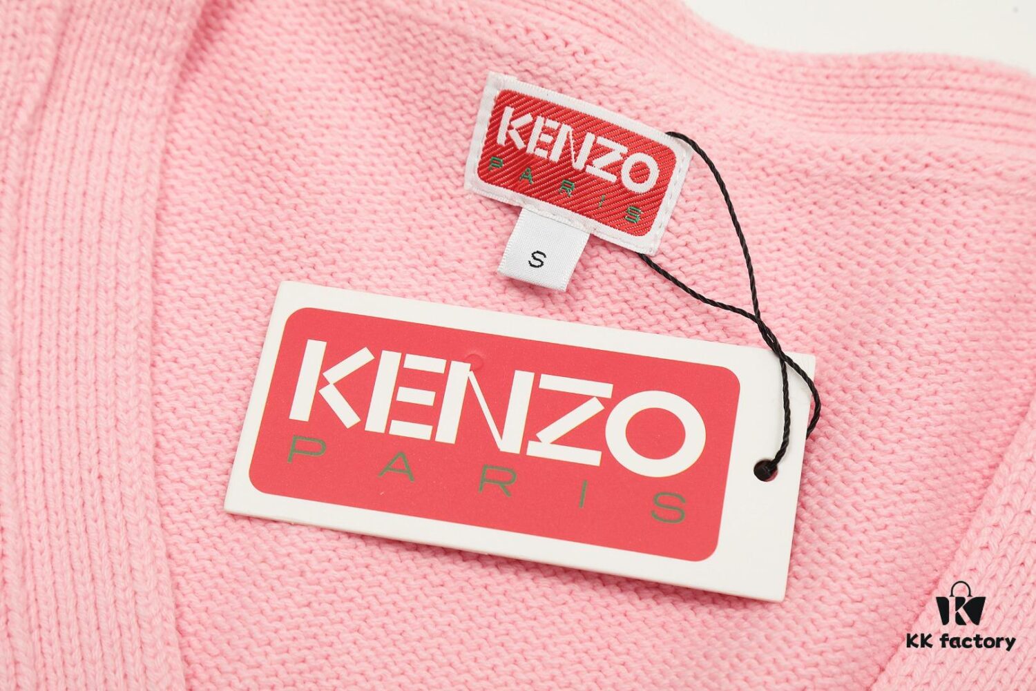6931a5c4ccd8ab3d7af9a1a7 KENZO Begonia Flower V-Neck Solid Color Embroidered Logo Unisex Knit Cardigan