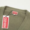 6931a5c5ccd8ab3d7af9a1bb KENZO Begonia Flower V-Neck Solid Color Embroidered Logo Unisex Knit Cardigan
