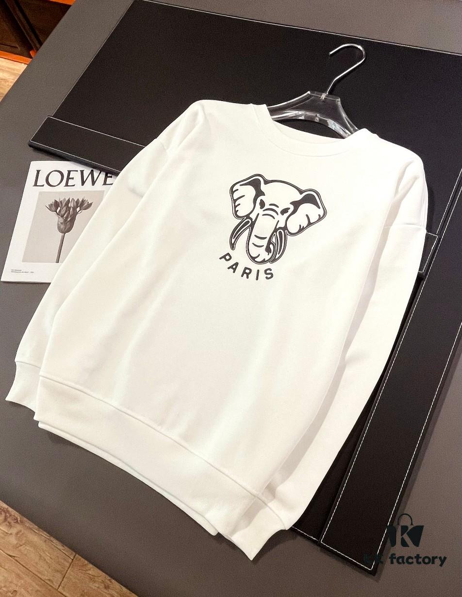 6931a5c7ccd8ab3d7af9a1d0 Kenzo Elephant Silicone Patterned 420g Crew Neck Sweatshirt, Unisex Style, Essential for Fall and Winter