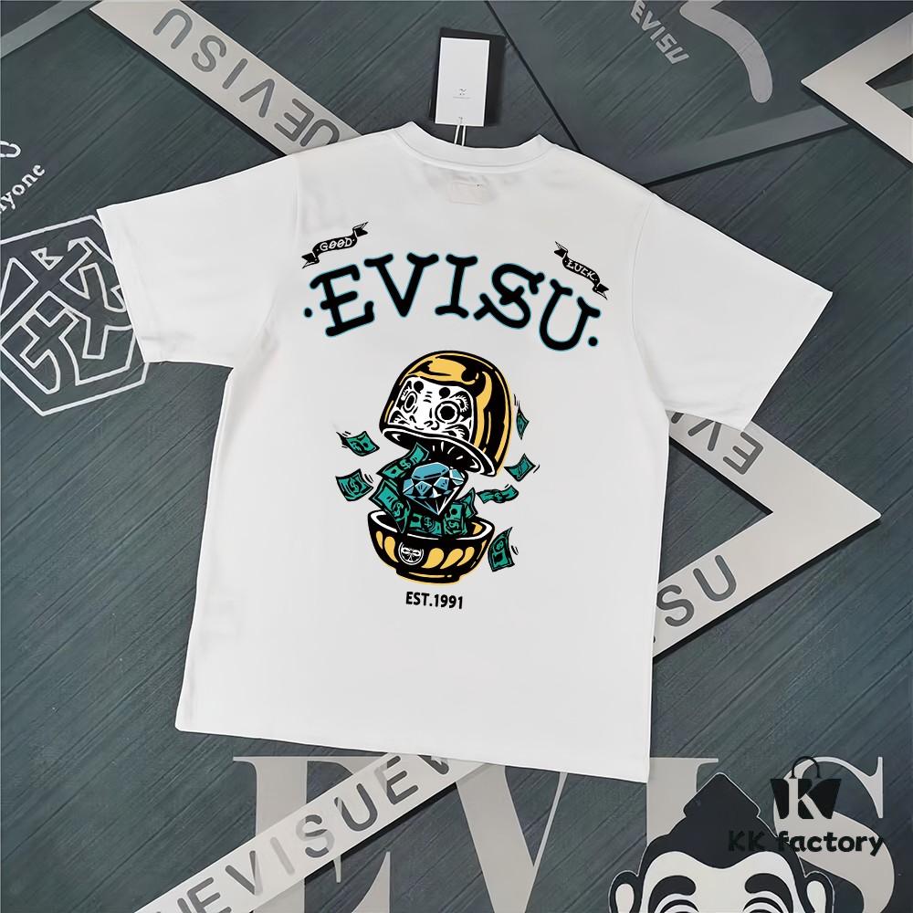 6931a5c9ccd8ab3d7af9a1f6 Evisu Fortune God 2025 New Print T-Shirt High Version Premium Quality 300g Double-Yarn Pure Cotton Fabric Unisex Loose Fit