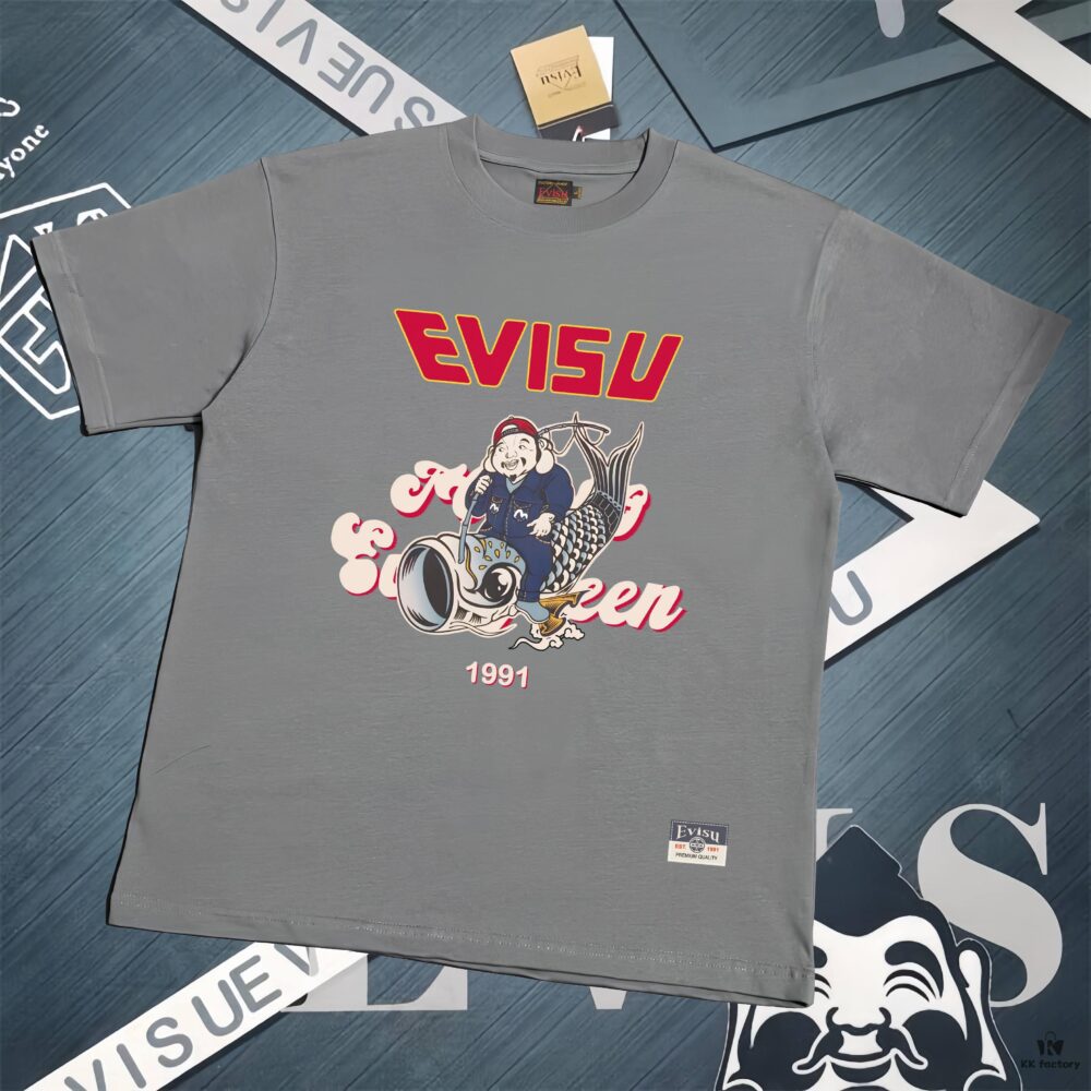 6931a5c9ccd8ab3d7af9a200 Evisu Fortune God 2025 New Print T-Shirt High Version Premium Quality 300g Double-Yarn Pure Cotton Fabric Unisex Loose Fit