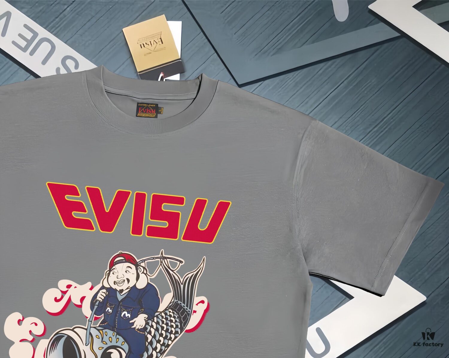 6931a5caccd8ab3d7af9a202 Evisu Fortune God 2025 New Print T-Shirt High Version Premium Quality 300g Double-Yarn Pure Cotton Fabric Unisex Loose Fit