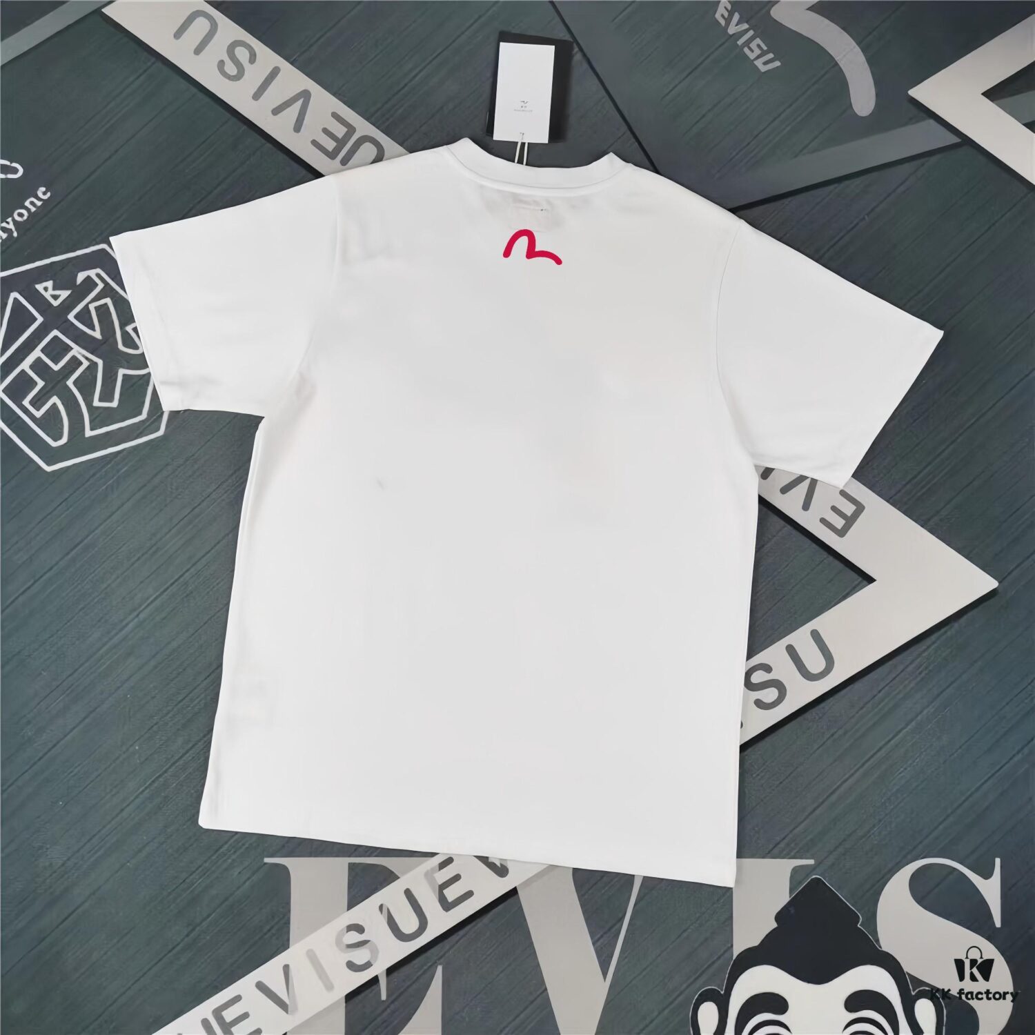 6931a5caccd8ab3d7af9a20b Evisu 2025 New Year God Printed T-Shirt High Version High Quality 300g Double-Yarn Pure Cotton Fabric Unisex Loose Fit