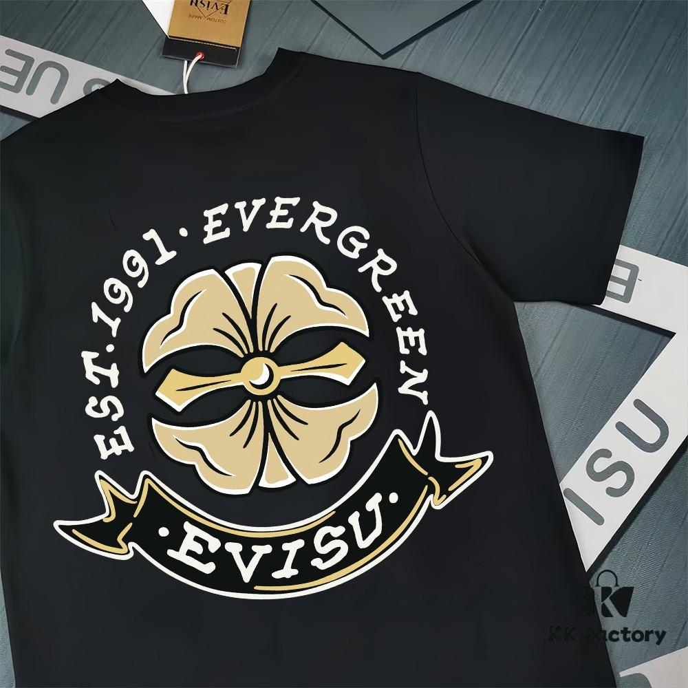6931a5cbccd8ab3d7af9a218 Evisu Lucky God 2025 New Print T-Shirt High Version Premium Quality 300g Double-Yarn Pure Cotton Fabric Unisex Loose Fit