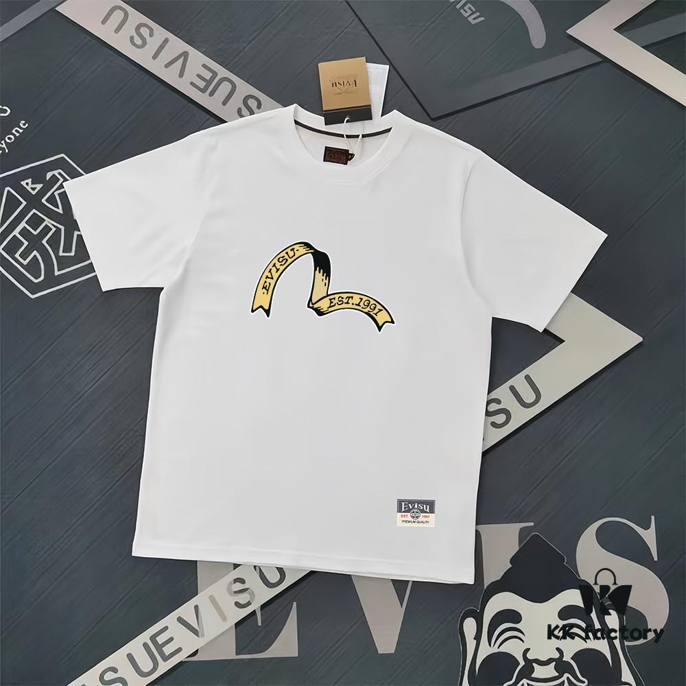 6931a5cbccd8ab3d7af9a219 Evisu Fortune God 2025 New Print T-Shirt High Version Premium Quality 300g Double-Yarn Pure Cotton Fabric Unisex Loose Fit