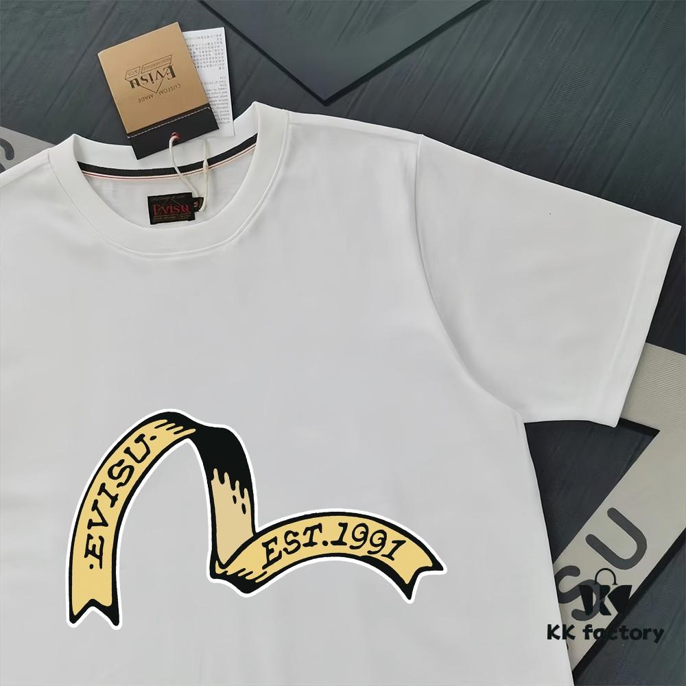 6931a5cbccd8ab3d7af9a21b Evisu Fortune God 2025 New Print T-Shirt High Version Premium Quality 300g Double-Yarn Pure Cotton Fabric Unisex Loose Fit