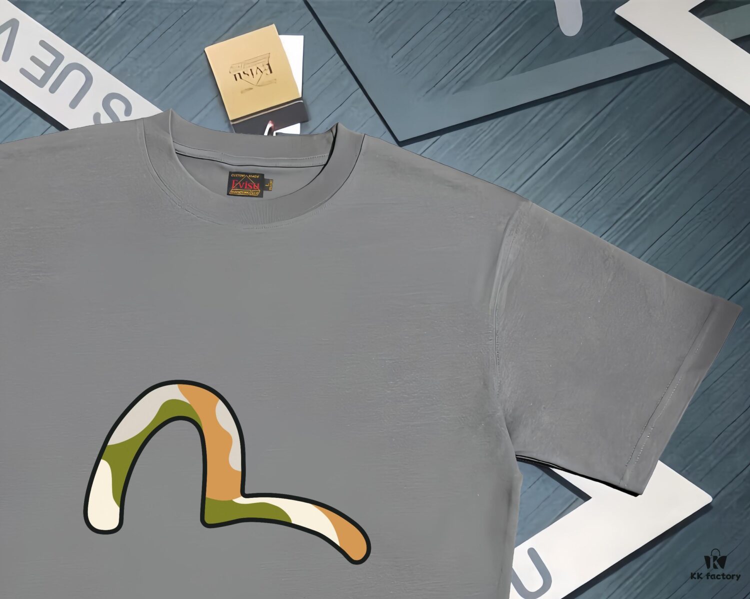 6931a5ccccd8ab3d7af9a225 Evisu Fortune God 2025 New Print T-Shirt High Version High Quality Made of 300g Double-Yarn Cotton Fabric Unisex