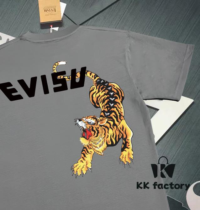 6931a5d0ccd8ab3d7af9a27a Evisu 2025 New Year God Printed T-Shirt High Version Premium Quality 300g Double-Yarn Pure Cotton Fabric Unisex Loose Fit