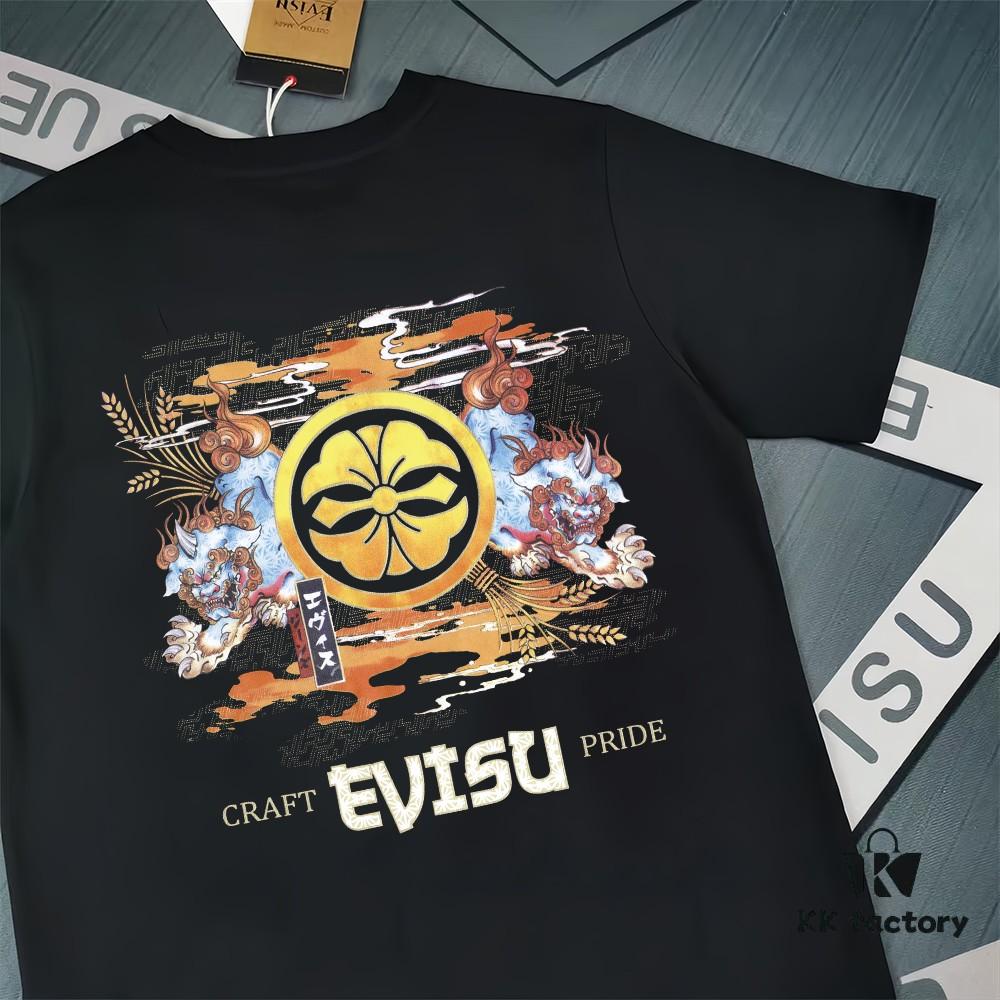 6931a5d3ccd8ab3d7af9a2a6 Evisu 2025 New Year God Printed T-Shirt High Version Premium Quality 300g Double-Combed Pure Cotton Fabric Unisex Loose Fit