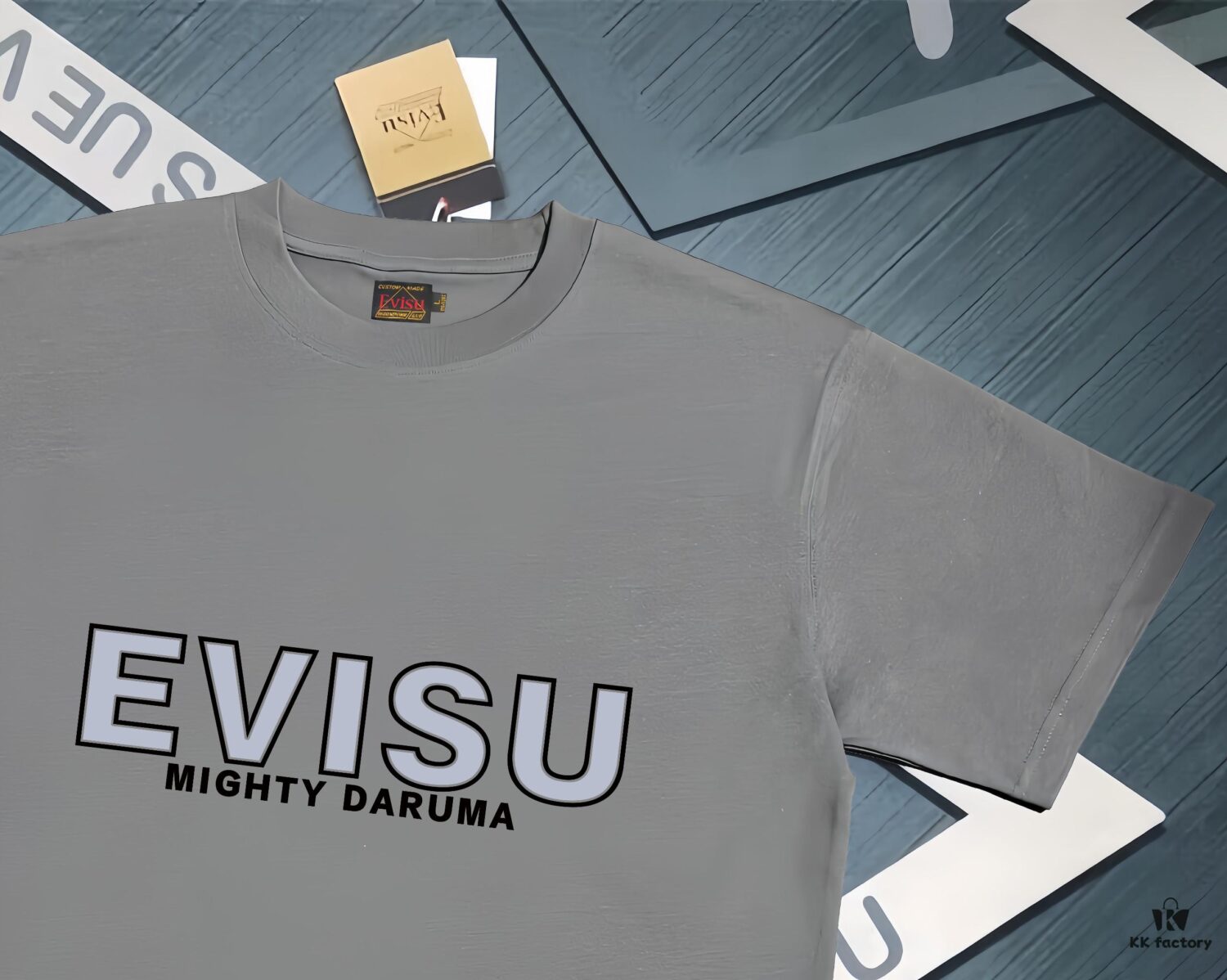 6931a5d3ccd8ab3d7af9a2ac Evisu 2025 New Year God Printed T-Shirt High-Quality Version Premium Quality 300g Double-Yarn Pure Cotton Fabric Unisex Loose Fit