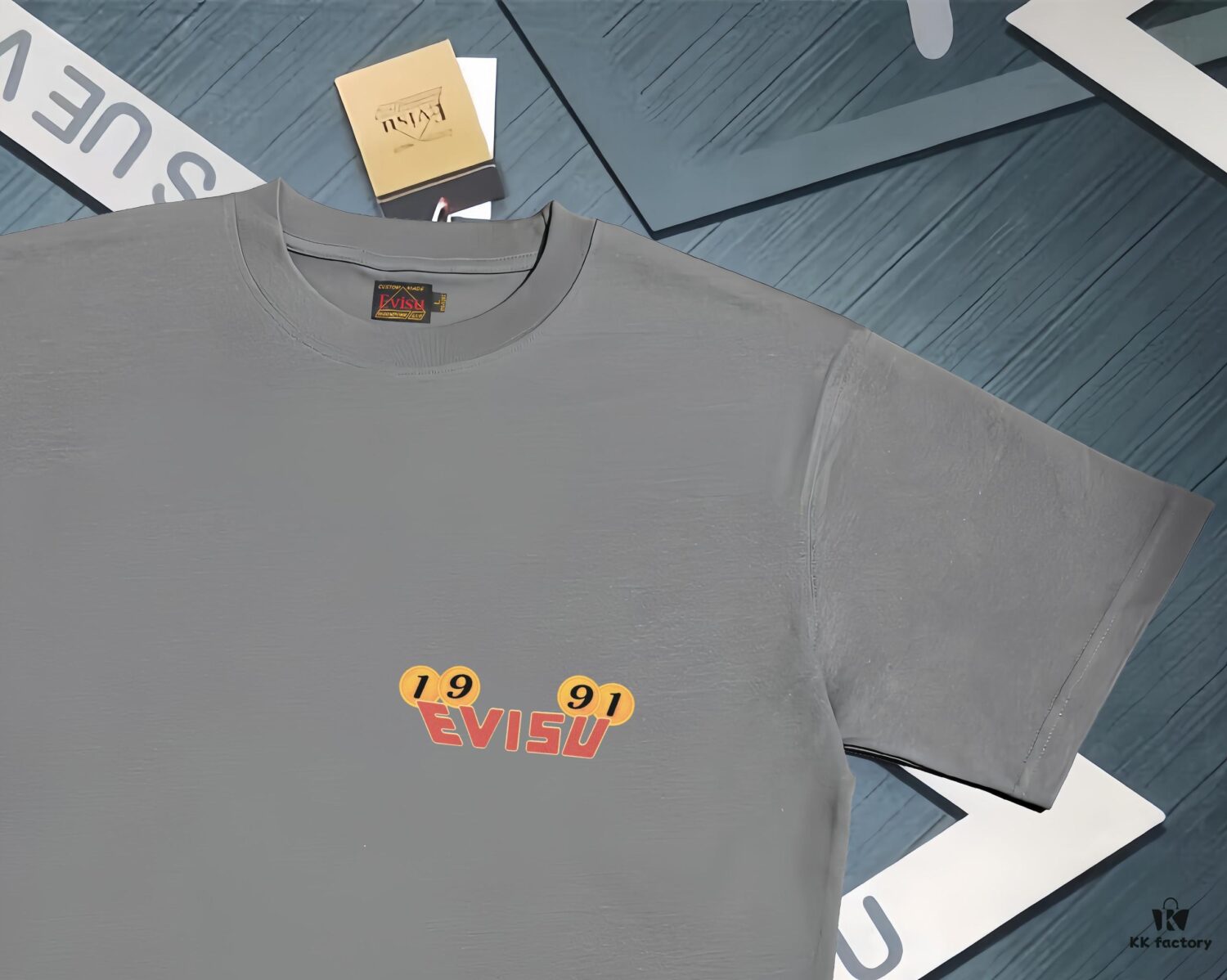 6931a5d5ccd8ab3d7af9a2c8 Evisu Fortune God 2025 New Print T-Shirt High Version Premium Quality Made of 300g Double-Yarn Pure Cotton Fabric Unisex Loose Fit