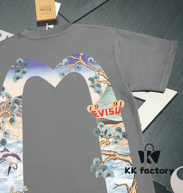 6931a5d5ccd8ab3d7af9a2c9 Evisu Fortune God 2025 New Print T-Shirt High Version Premium Quality Made of 300g Double-Yarn Pure Cotton Fabric Unisex Loose Fit