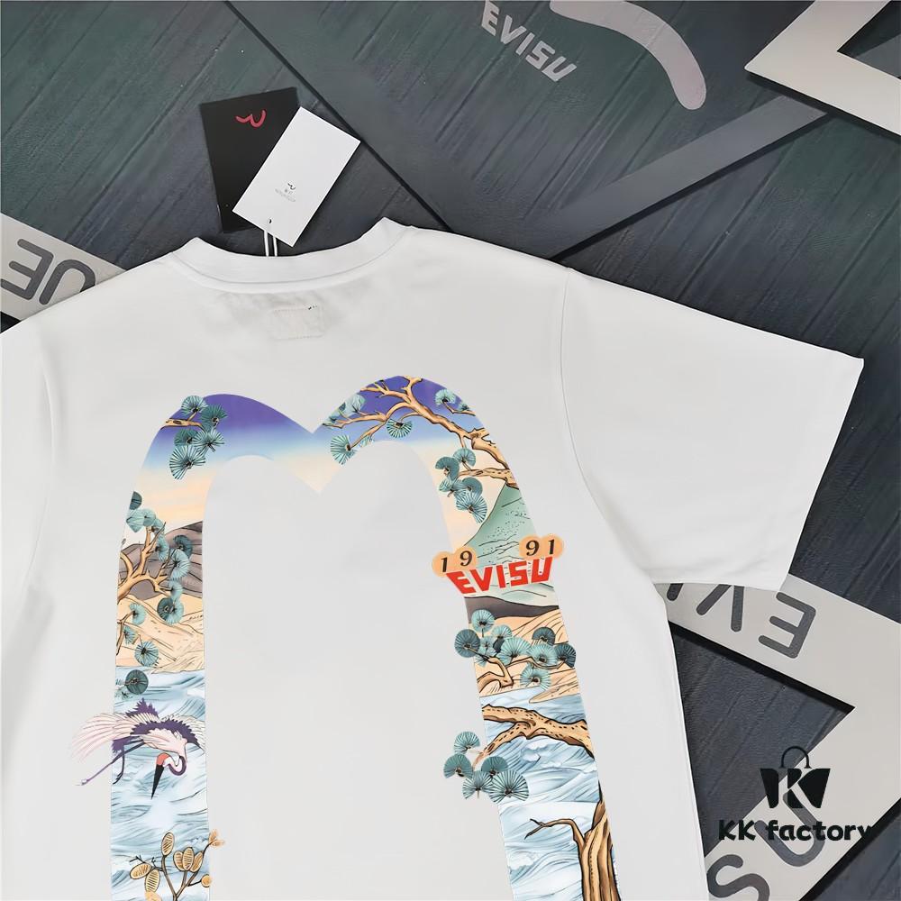 6931a5d5ccd8ab3d7af9a2d4 Evisu Fortune God 2025 New Print T-Shirt High Version Premium Quality 300g Double-Yarn Pure Cotton Fabric Unisex Loose Fit
