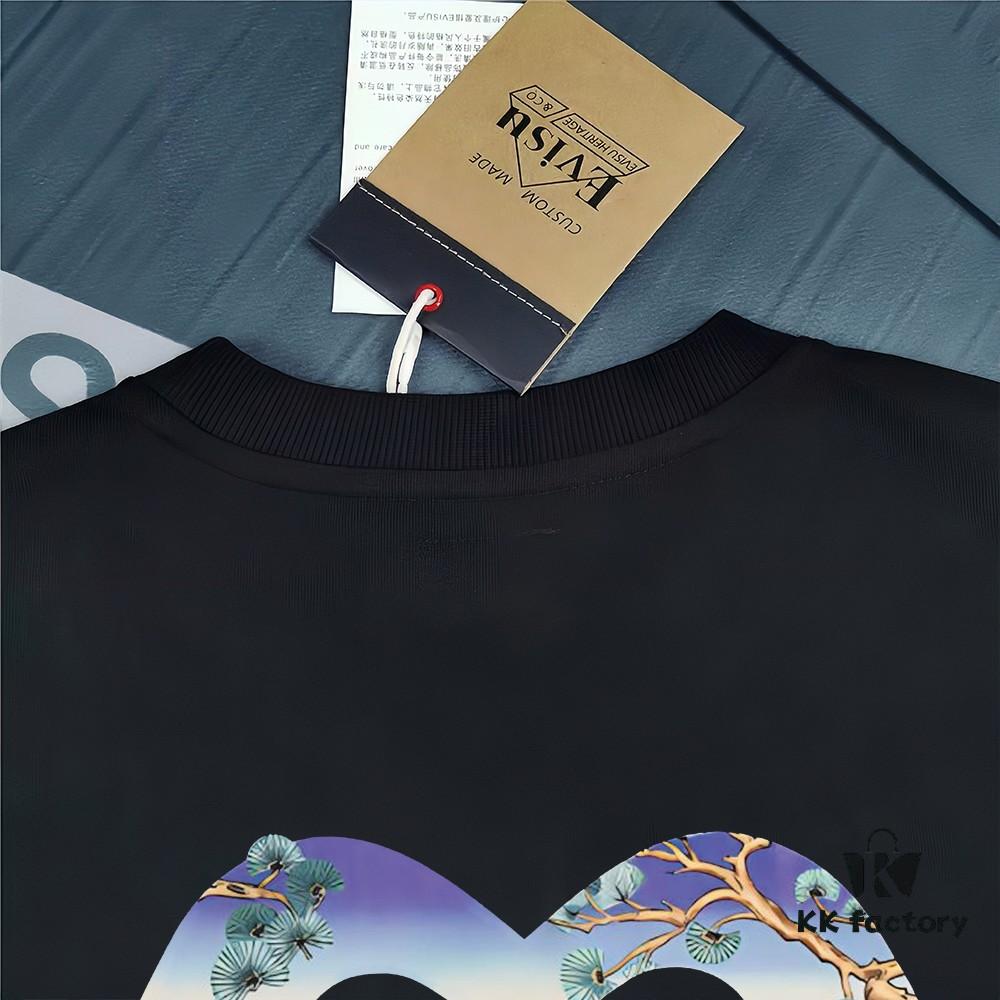 6931a5d6ccd8ab3d7af9a2dd Evisu 2025 New Year God Printed T-Shirt High Version Premium Quality 300g Double-Yarn Pure Cotton Fabric Unisex Loose Fit