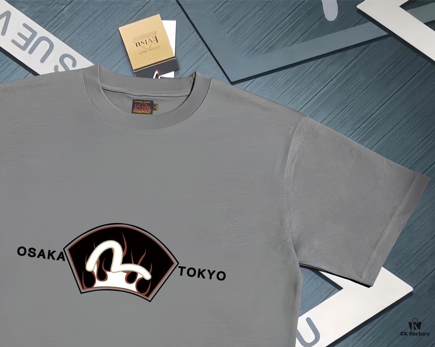 6931a5d6ccd8ab3d7af9a2e1 Evisu God of Fortune 2025 New Print T-Shirt High Version Premium Quality 300g Double-Yarn Pure Cotton Fabric Unisex Loose Fit