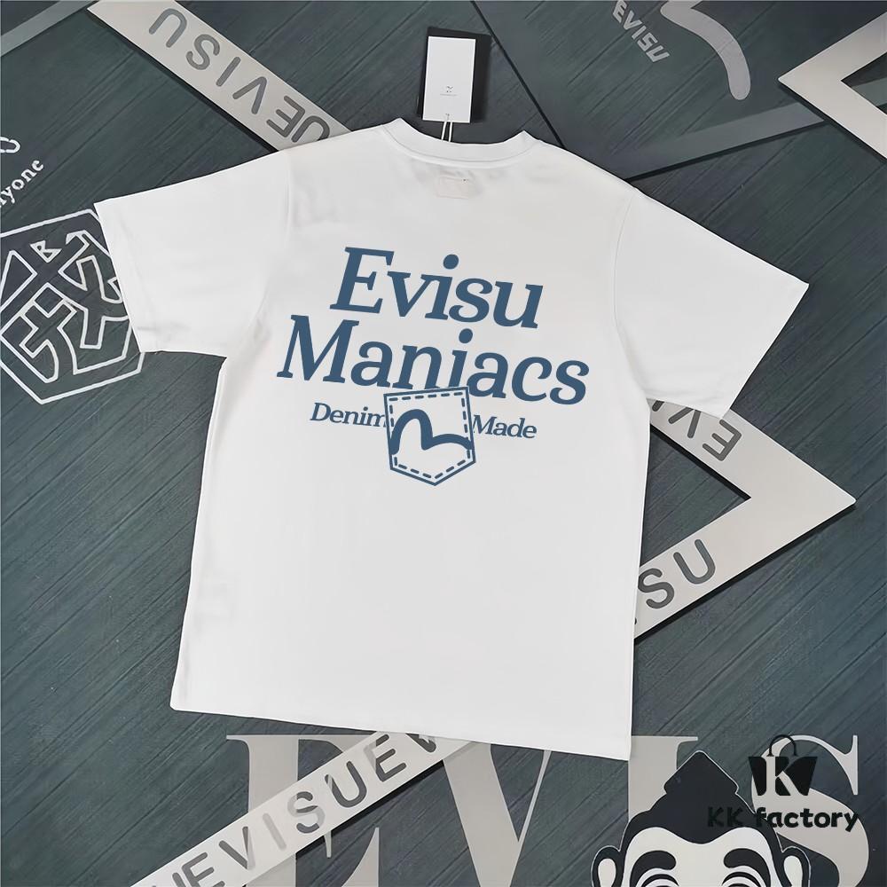 Evisu 2025 New Year God Printed T-Shirt High-Quality Version Premium 300g Double-Yarn Cotton Unisex Loose Fit