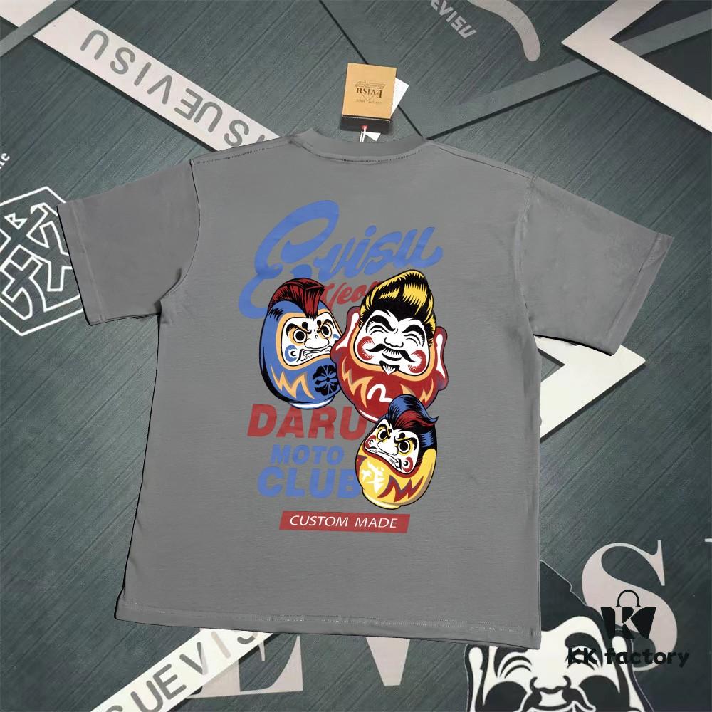 6931a5d9ccd8ab3d7af9a311 Evisu God of Fortune 2025 New Print T-Shirt High Version Premium Quality 300g Double-Yarn Pure Cotton Fabric Unisex Loose Fit