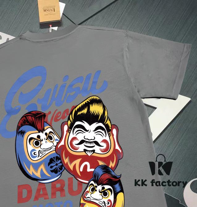 6931a5d9ccd8ab3d7af9a314 Evisu God of Fortune 2025 New Print T-Shirt High Version Premium Quality 300g Double-Yarn Pure Cotton Fabric Unisex Loose Fit