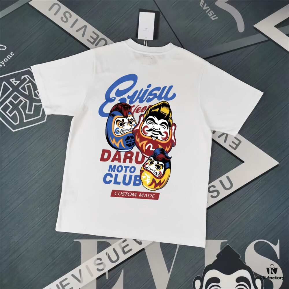 6931a5daccd8ab3d7af9a31d Evisu Fortune God 2025 New Print T-Shirt High Version High Quality 300g Double-Yarn Pure Cotton Fabric Unisex Loose Fit