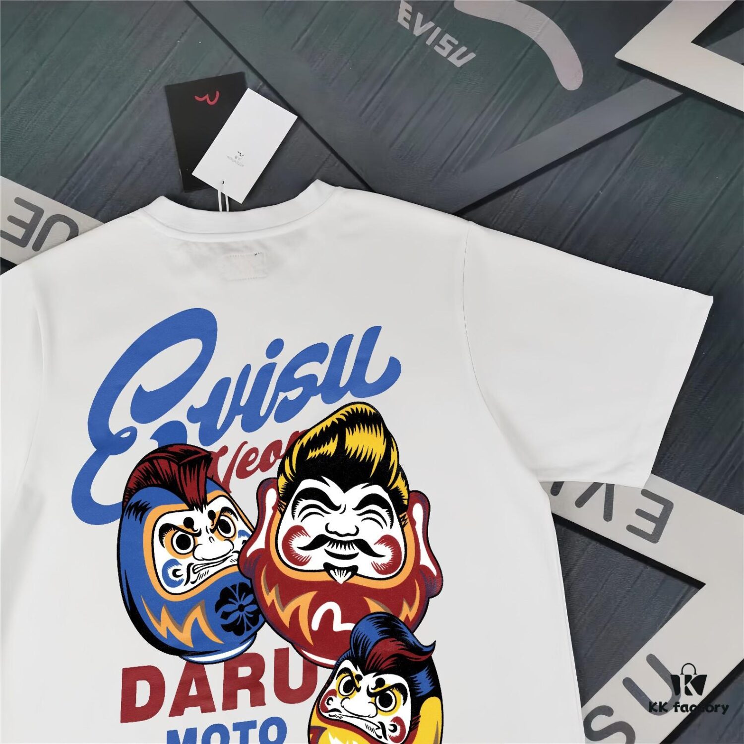 6931a5daccd8ab3d7af9a320 Evisu Fortune God 2025 New Print T-Shirt High Version High Quality 300g Double-Yarn Pure Cotton Fabric Unisex Loose Fit