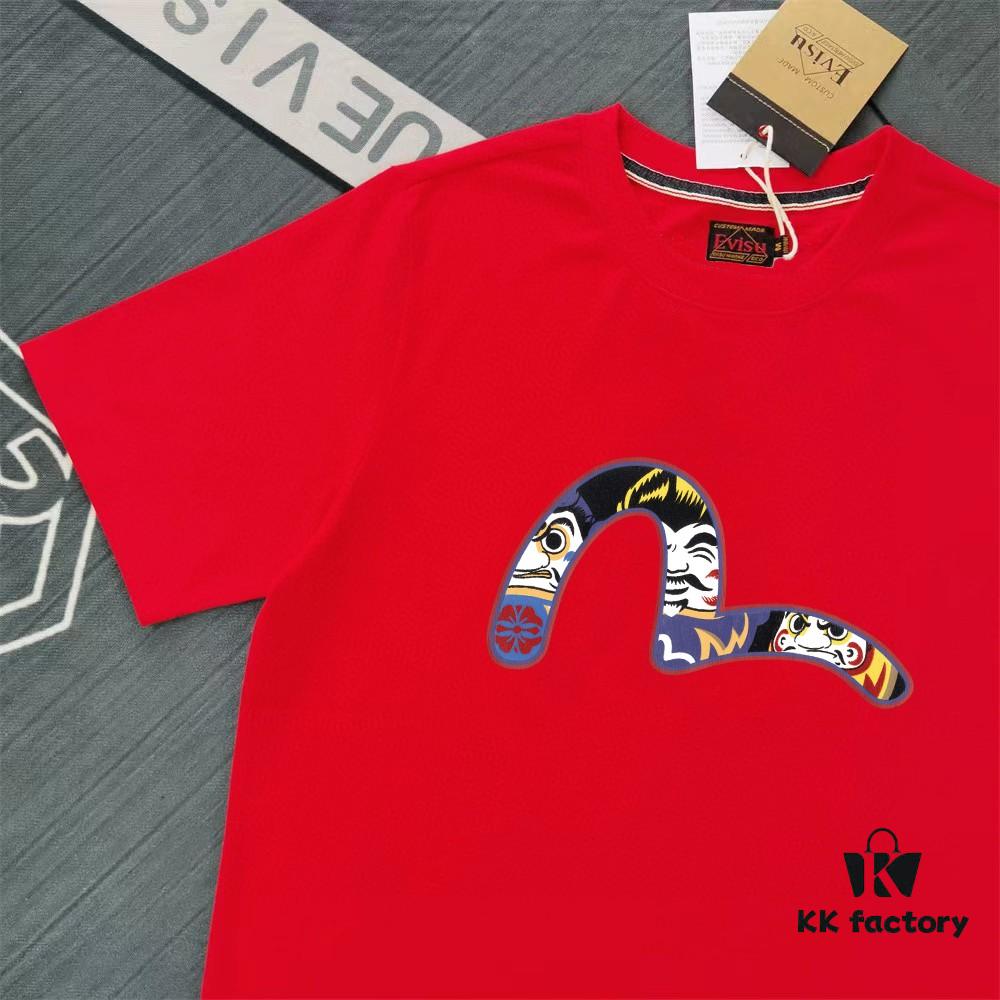 6931a5daccd8ab3d7af9a326 Evisu 2025 New Year God Print T-Shirt High Version Premium Quality 300g Double-Yarn Pure Cotton Fabric Unisex Loose Fit