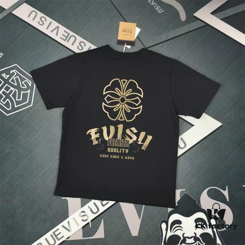 Evisu 2025 New Year God Printed T-Shirt High-Quality Version Unisex Cotton Double-Yarn 300g Fabric Oversized Fit