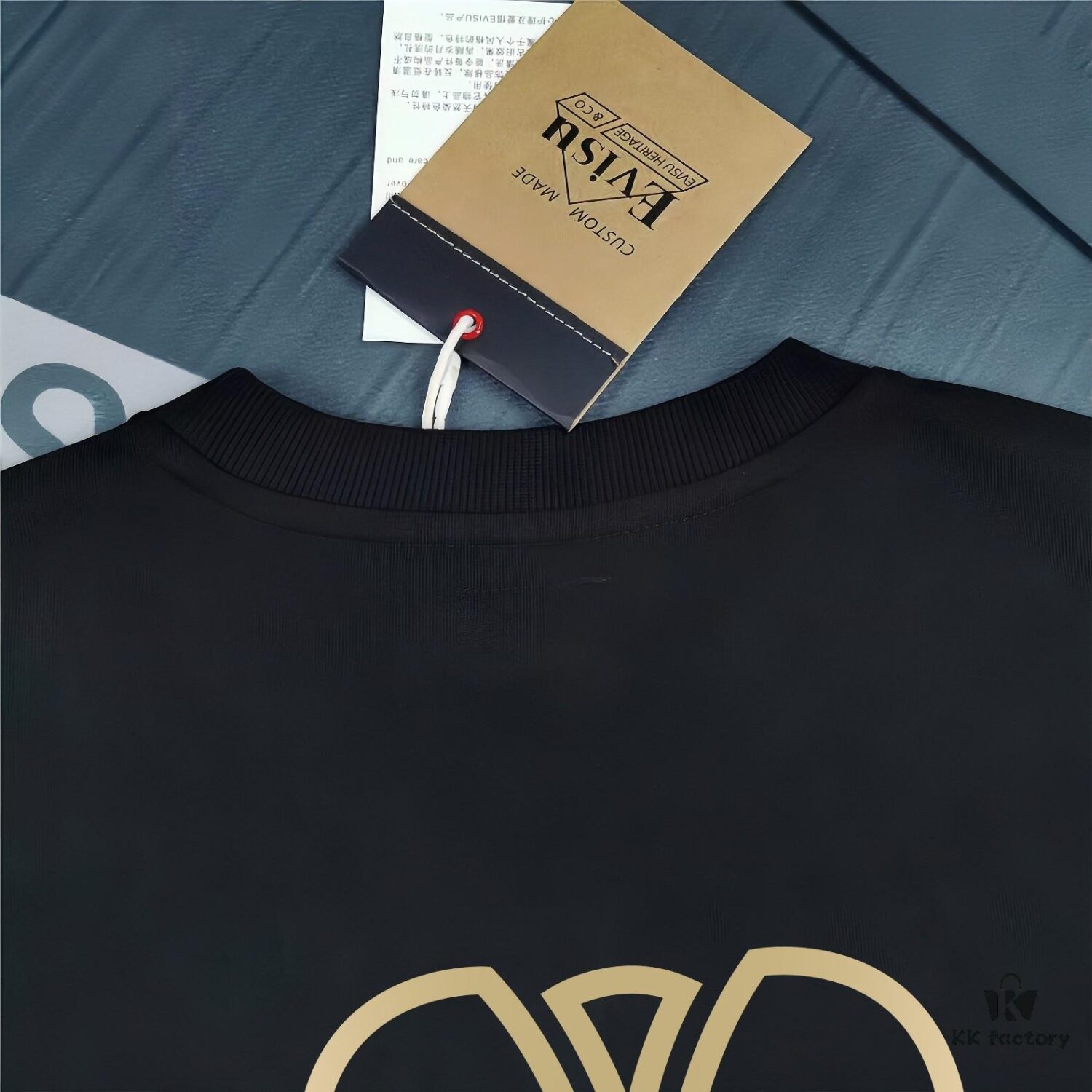 6931a5dcccd8ab3d7af9a350 Evisu 2025 New Year God Printed T-Shirt High-Quality Version Unisex Cotton Double-Yarn 300g Fabric Oversized Fit