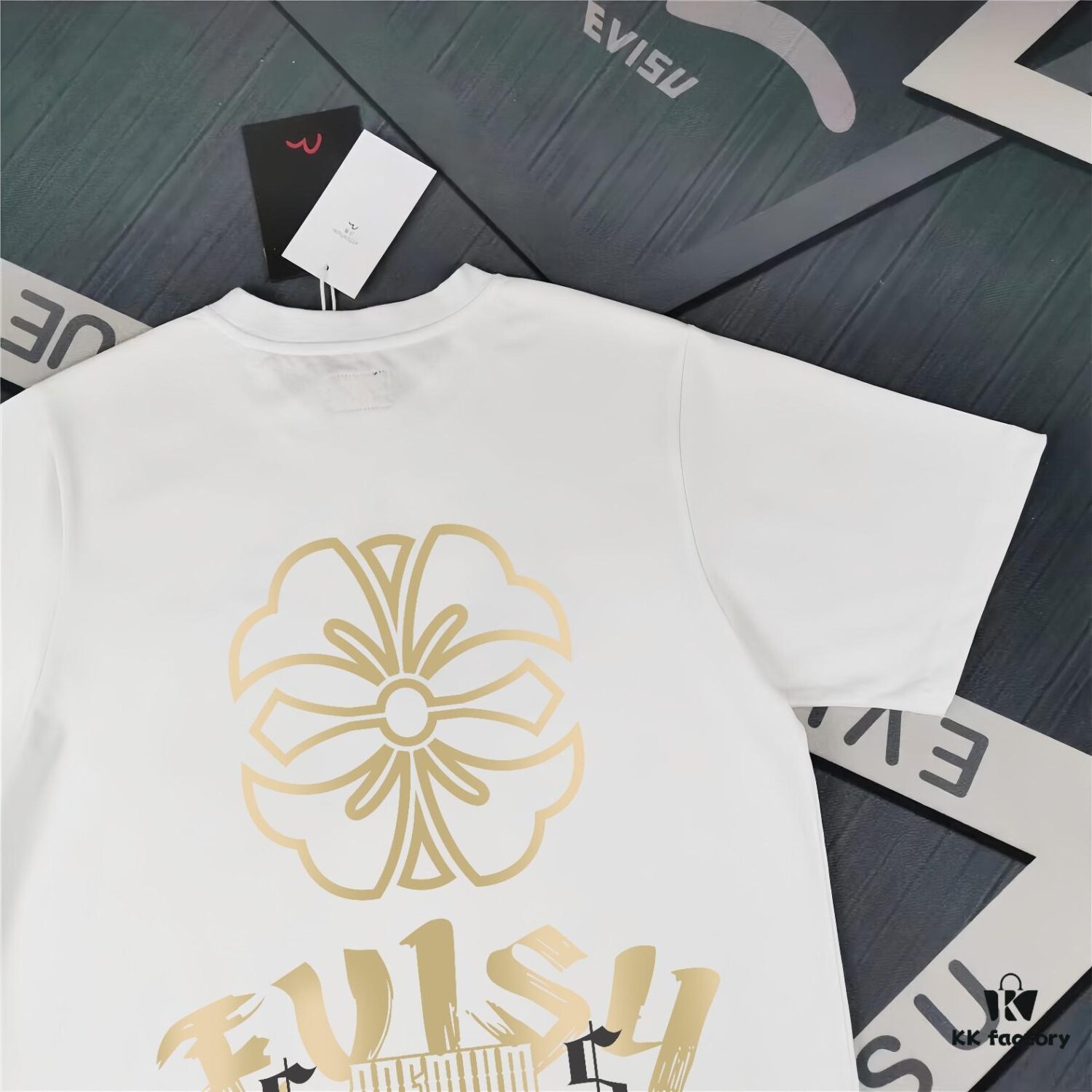 6931a5ddccd8ab3d7af9a354 Evisu 2025 New Year God Printed T-Shirt High Version Premium Quality 300g Double-Yarn Pure Cotton Fabric Unisex Loose Fit
