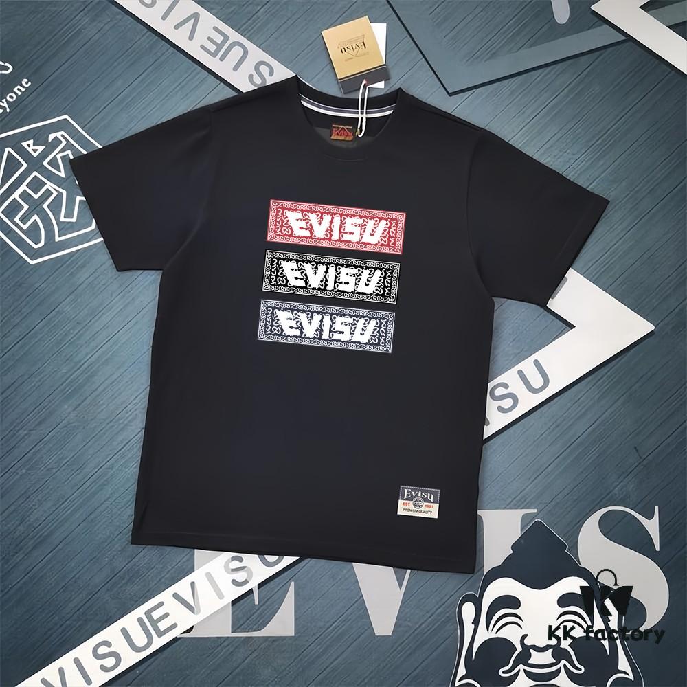 Evisu 2025 New Year God Print T-Shirt High Version   High Quality   300g Double-Yarn Pure Cotton Fabric Unisex Loose Fit