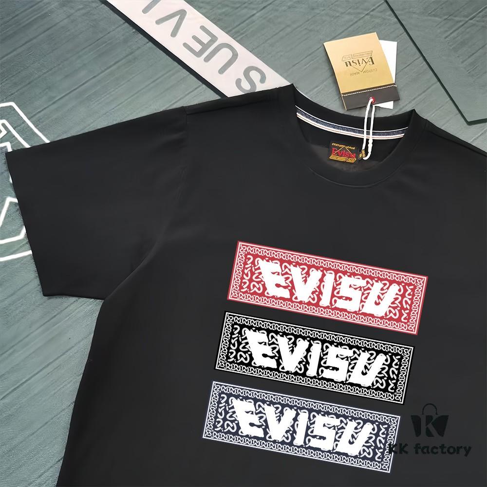 6931a5deccd8ab3d7af9a366 Evisu 2025 New Year God Print T-Shirt High Version High Quality 300g Double-Yarn Pure Cotton Fabric Unisex Loose Fit