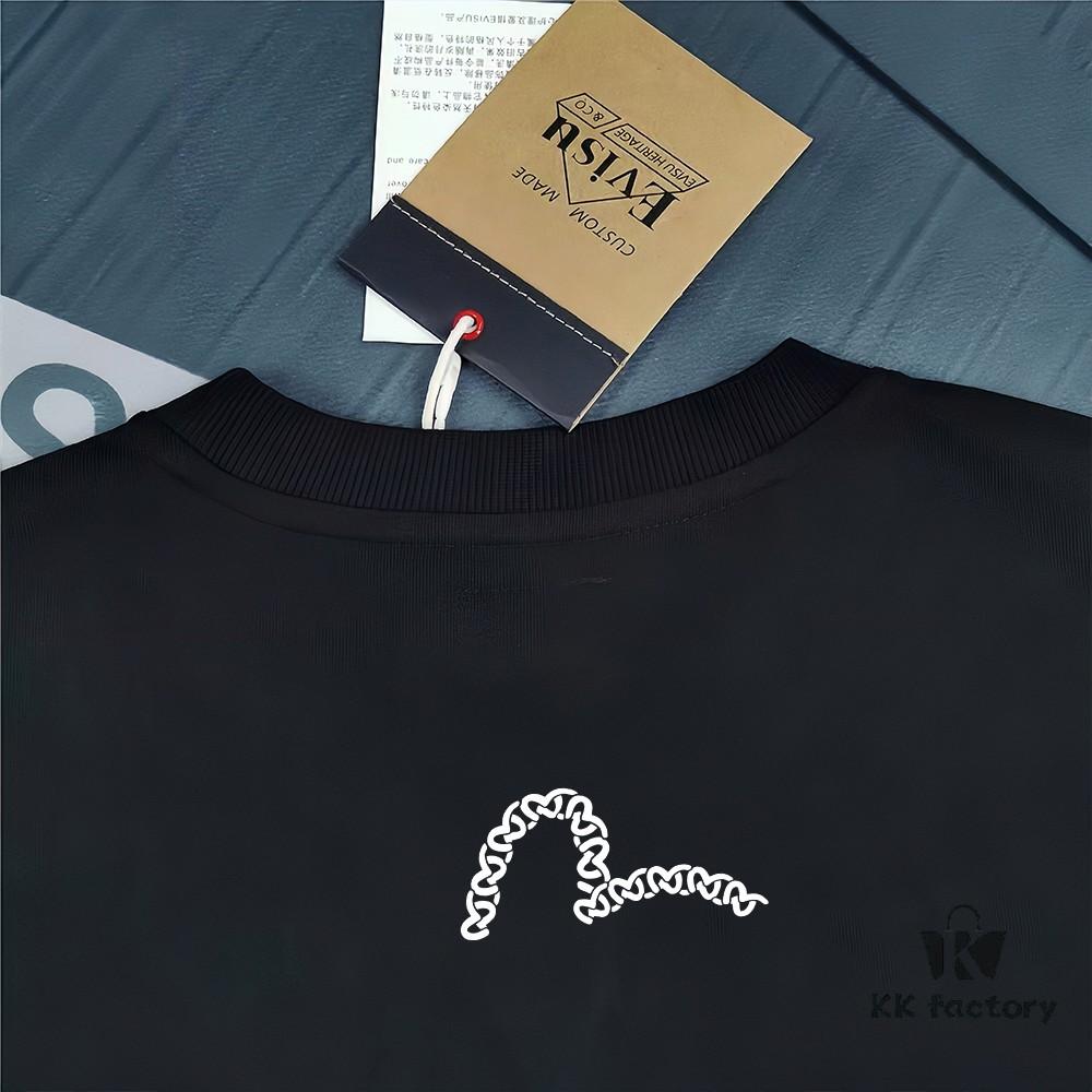6931a5deccd8ab3d7af9a369 Evisu 2025 New Year God Print T-Shirt High Version High Quality 300g Double-Yarn Pure Cotton Fabric Unisex Loose Fit
