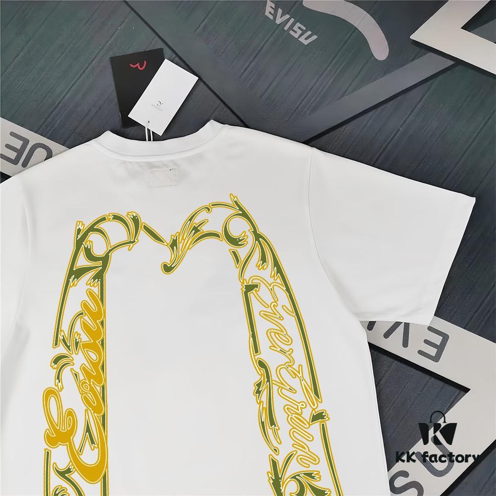 6931a5e0ccd8ab3d7af9a385 Evisu 2025 New Year God Print T-Shirt High Version Premium Quality 300g Double-Yarn Pure Cotton Fabric Unisex Loose Fit