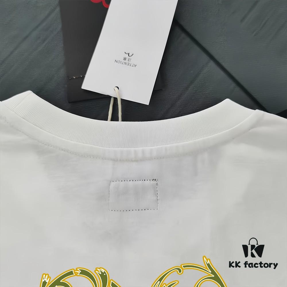 6931a5e0ccd8ab3d7af9a387 Evisu 2025 New Year God Print T-Shirt High Version Premium Quality 300g Double-Yarn Pure Cotton Fabric Unisex Loose Fit
