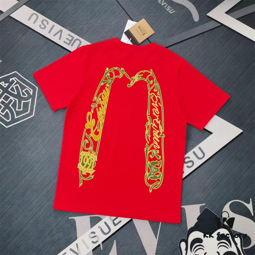 Evisu 2025 New Year God Print T-Shirt High Version   Premium Quality   300g Double-Yarn Pure Cotton Fabric Unisex Loose Fit