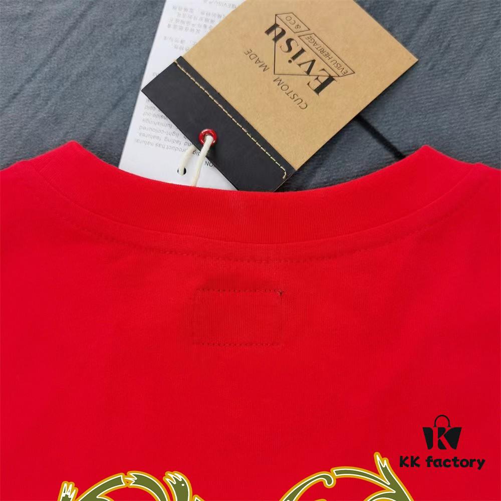 6931a5e0ccd8ab3d7af9a38d Evisu 2025 New Year God Print T-Shirt High Version Premium Quality 300g Double-Yarn Pure Cotton Fabric Unisex Loose Fit