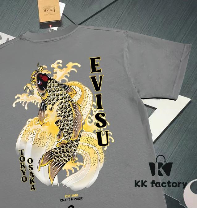 6931a5e4ccd8ab3d7af9a3cc Evisu 2025 New Year God Print T-Shirt High Version High Quality Made of 300g Double-Yarn Cotton Fabric Unisex Loose Fit