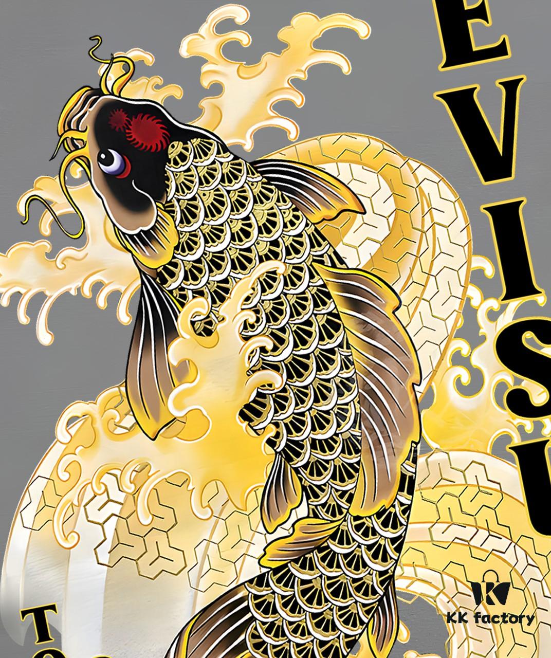6931a5e4ccd8ab3d7af9a3cd Evisu 2025 New Year God Print T-Shirt High Version High Quality Made of 300g Double-Yarn Cotton Fabric Unisex Loose Fit