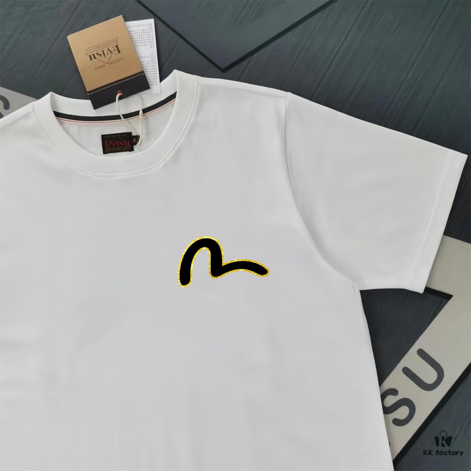 6931a5e4ccd8ab3d7af9a3d6 Evisu 2025 New Year God Printed T-Shirt High Version High Quality Made of 300g Double-Yarn Cotton Fabric Unisex Loose Fit