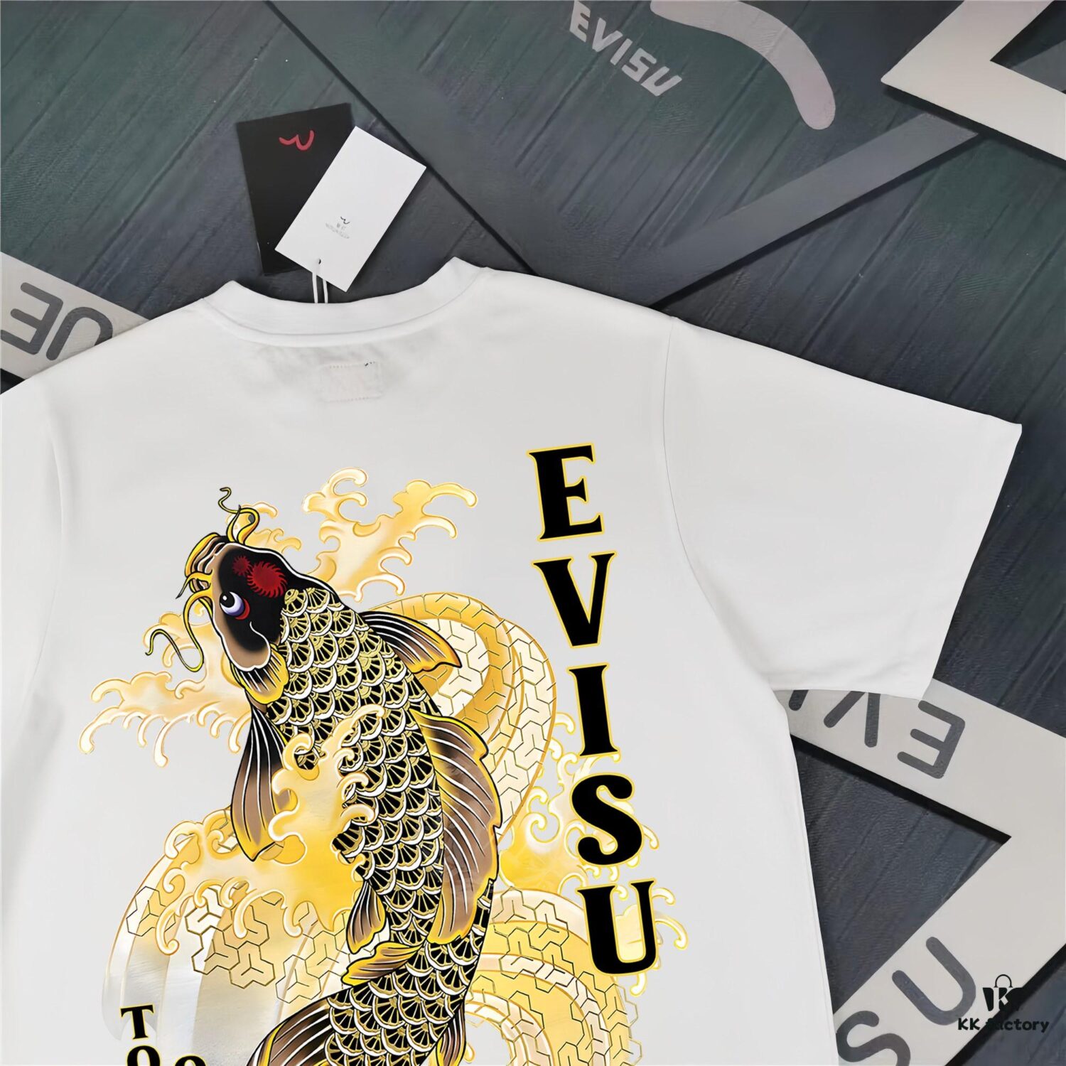 6931a5e4ccd8ab3d7af9a3d9 Evisu 2025 New Year God Printed T-Shirt High Version High Quality Made of 300g Double-Yarn Cotton Fabric Unisex Loose Fit