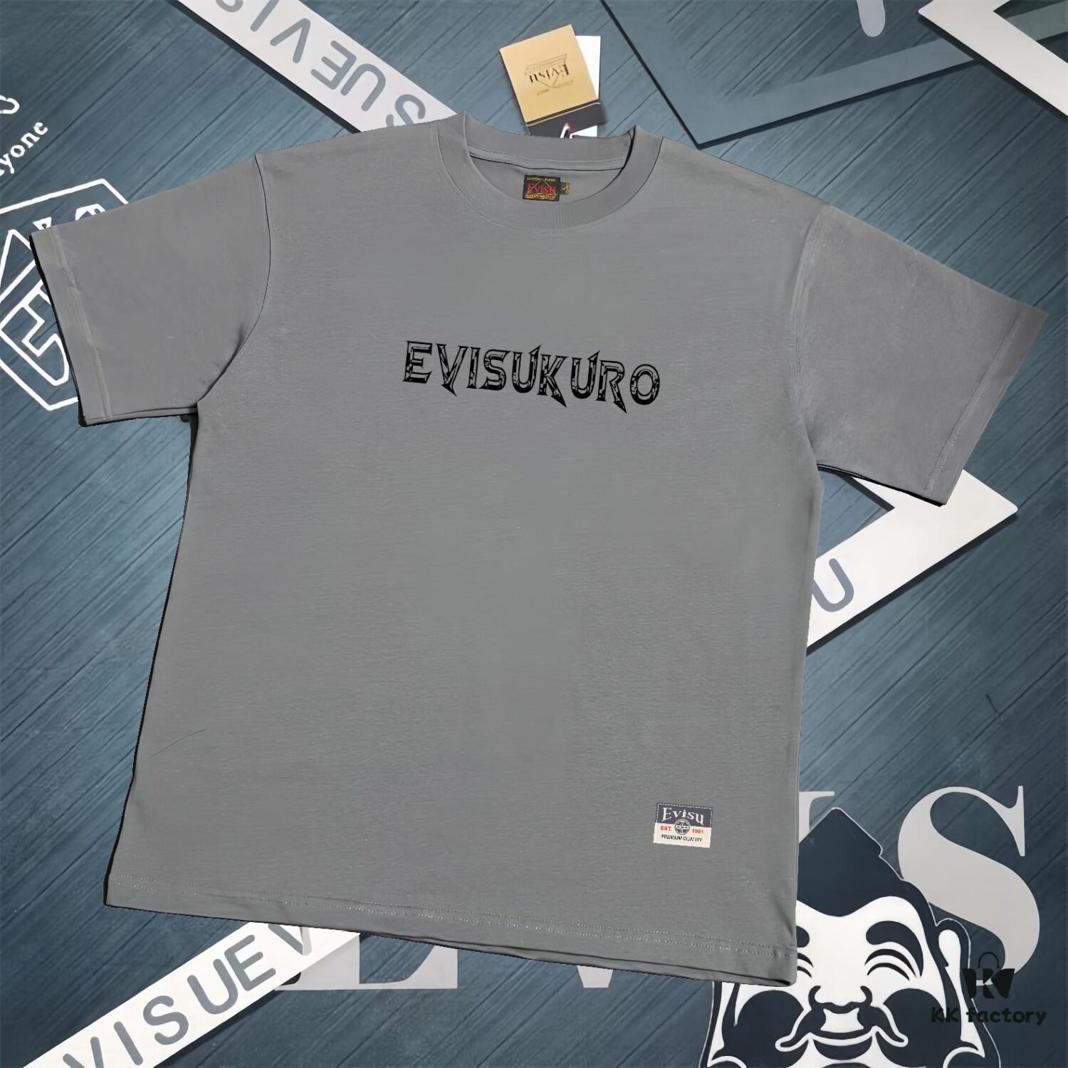 6931a5e5ccd8ab3d7af9a3e3 Evisu 2025 New Year God Printed T-Shirt High-Quality Version Premium Quality Made with 300g Double-Yarn Pure Cotton Fabric Unisex Loose Fit