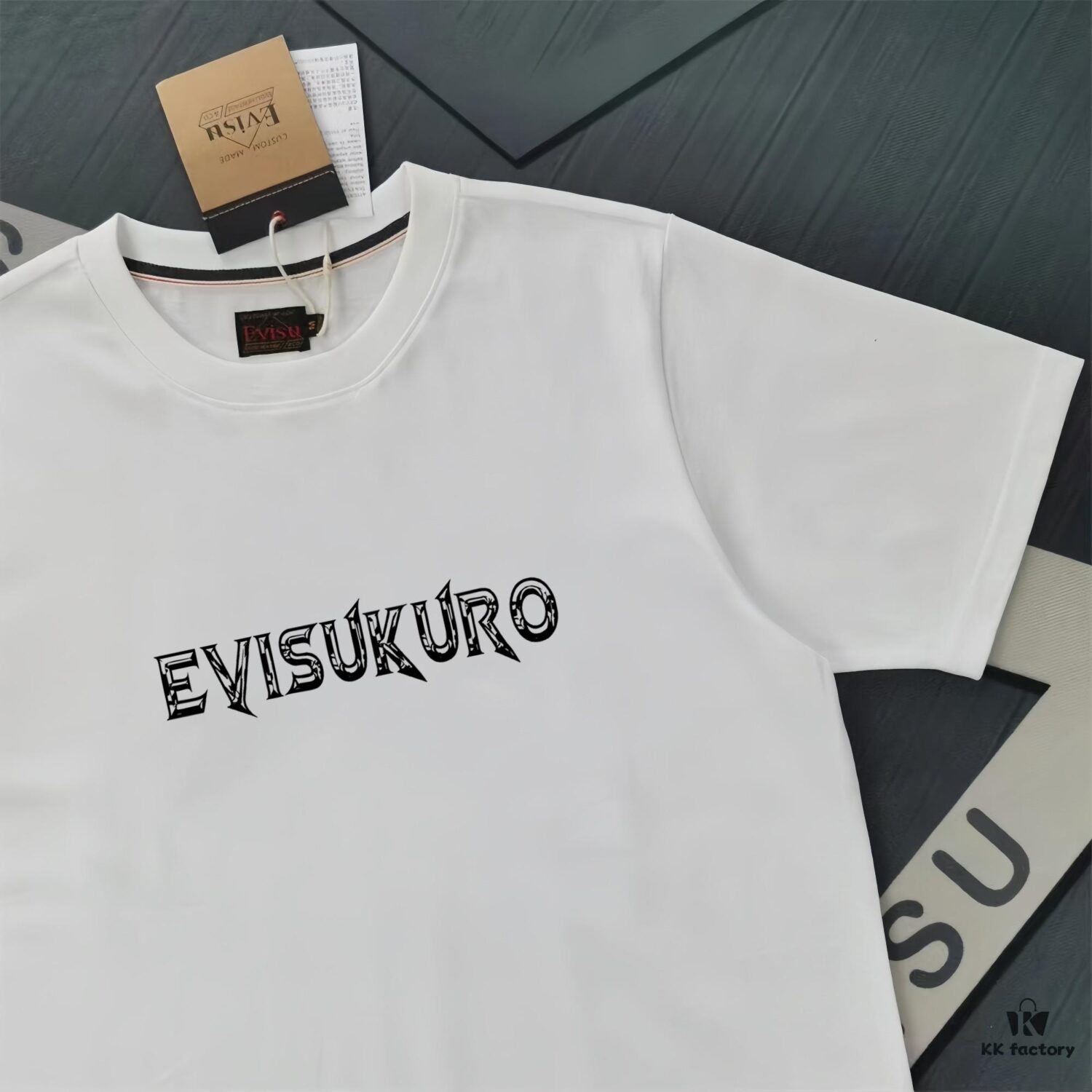 6931a5e6ccd8ab3d7af9a3f0 Evisu 2025 New Year God Printed T-Shirt High Version Premium Quality 300g Double-Yarn Pure Cotton Fabric Unisex Loose Fit