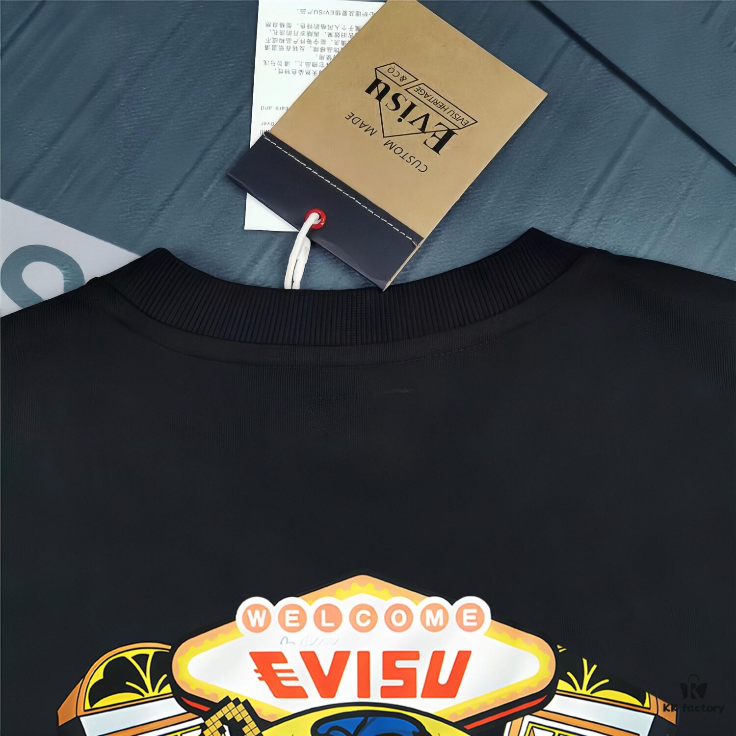 6931a5e8ccd8ab3d7af9a410 Evisu 2025 New Year God Printed T-Shirt High-Quality Version Premium Quality Made from 300g Double-Yarn Cotton Fabric Unisex