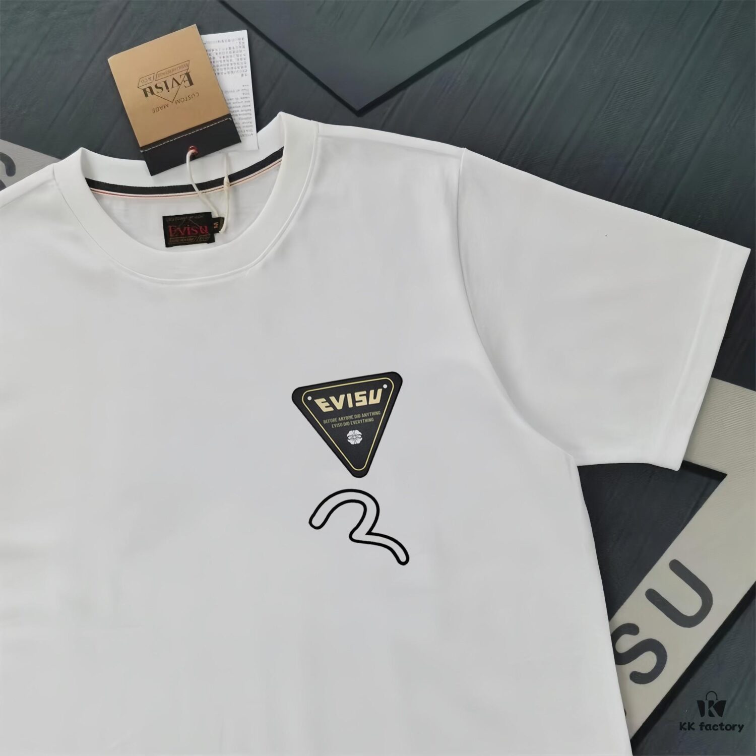 6931a5eaccd8ab3d7af9a435 Evisu Fortune God 2025 New Print T-Shirt High Version High Quality Made of 300g Double-Yarn Pure Cotton Fabric Unisex Loose Fit