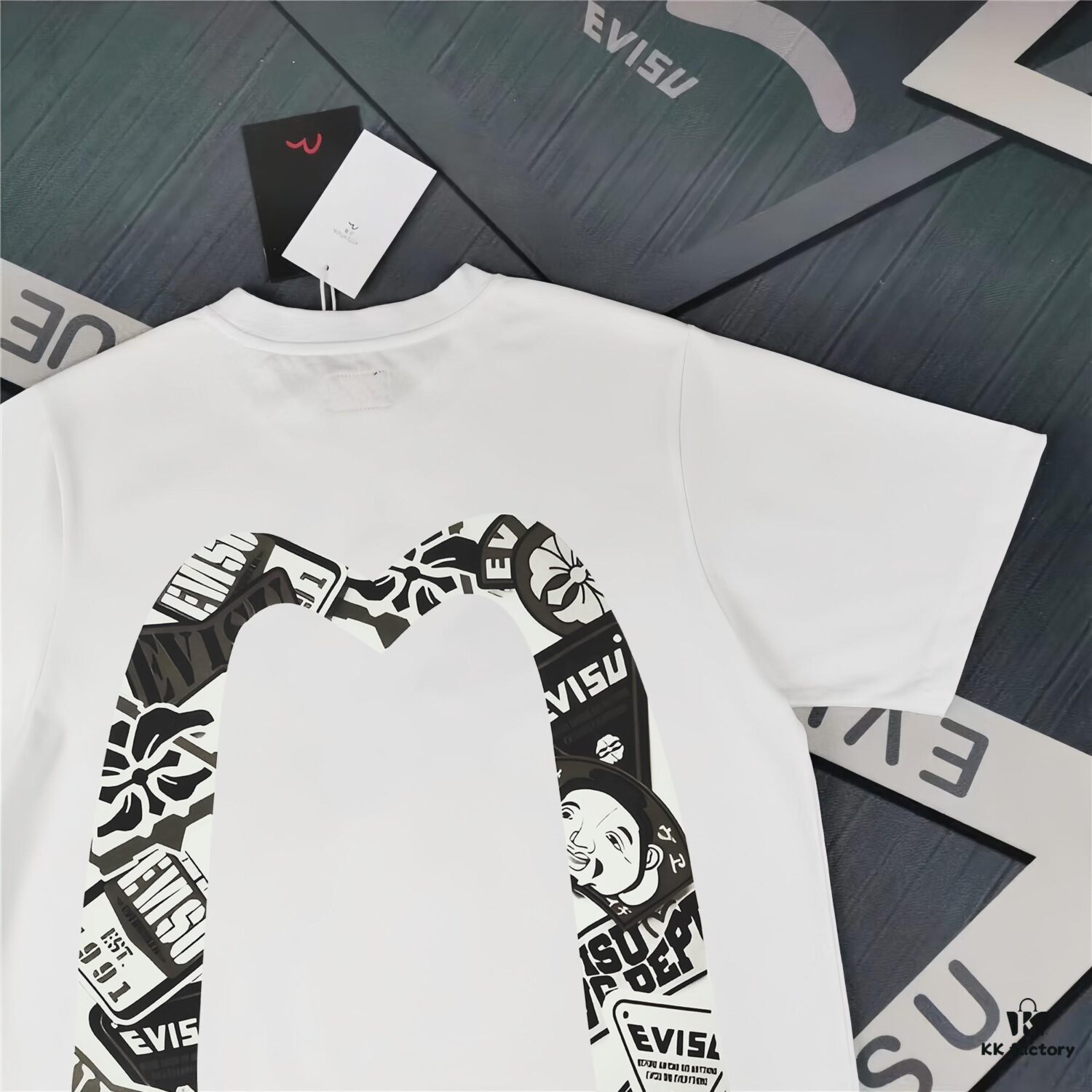 6931a5eaccd8ab3d7af9a437 Evisu Fortune God 2025 New Print T-Shirt High Version High Quality Made of 300g Double-Yarn Pure Cotton Fabric Unisex Loose Fit